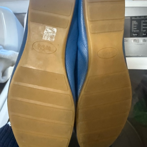 Coach Royal Blue Leather Loafers with Gold Accents - Picture 4 of 4